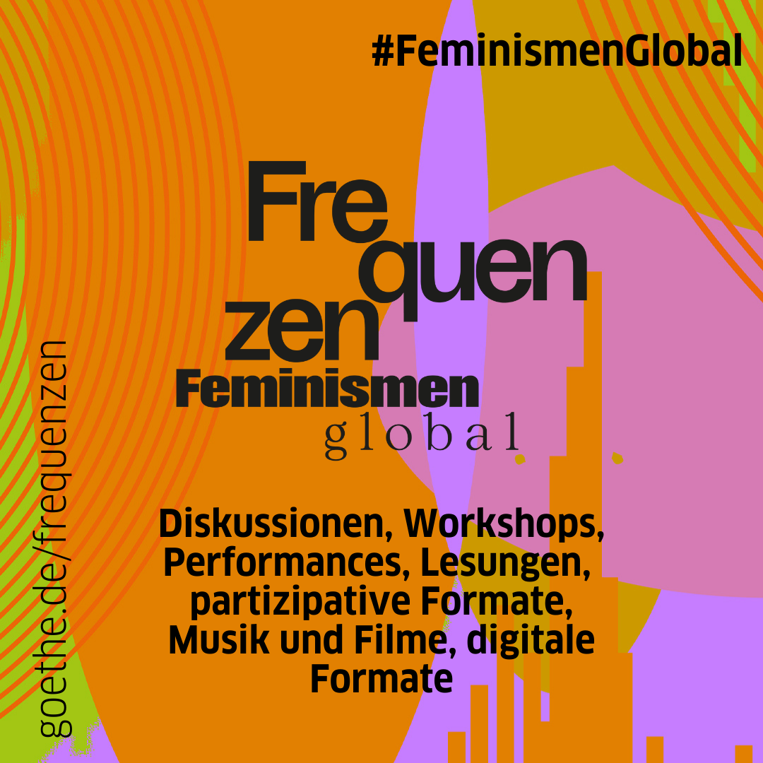 Veranstaltungsflyer für das Festival Frequenzen Feminismen global